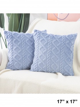 Cable Pattern Soft Wool Fleece Feeling Cushion & Filler